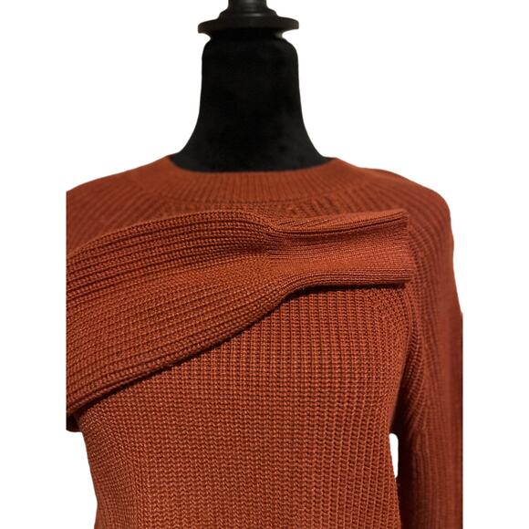 EUC Jessica Simpson Rust Rib Knit Sweater Size Small - Picture 5 of 10